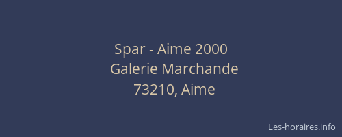 Spar - Aime 2000