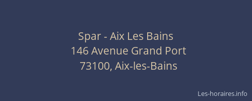 Spar - Aix Les Bains