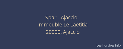 Spar - Ajaccio