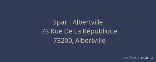 Spar - Albertville