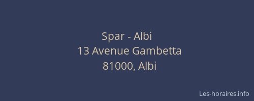 Spar - Albi