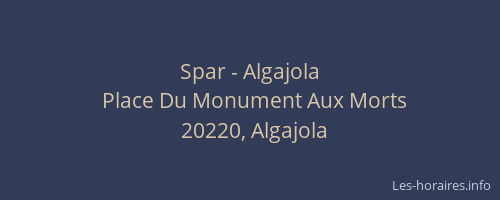 Spar - Algajola