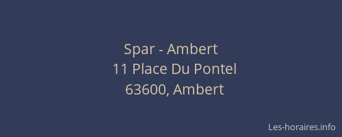 Spar - Ambert