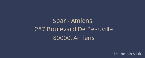 Spar - Amiens