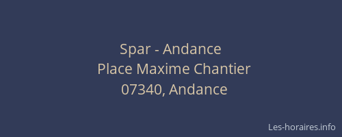 Spar - Andance