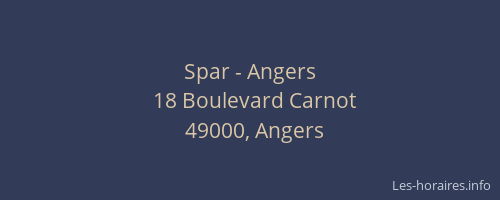 Spar - Angers