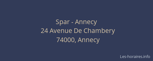 Spar - Annecy