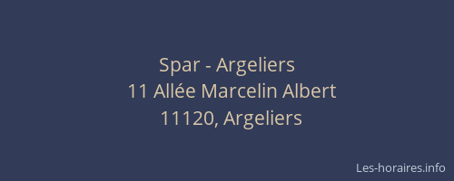 Spar - Argeliers