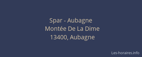 Spar - Aubagne