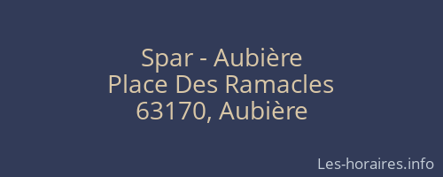 Spar - Aubière