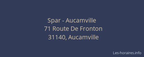 Spar - Aucamville