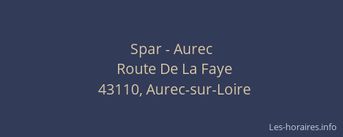 Spar - Aurec