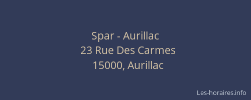 Spar - Aurillac