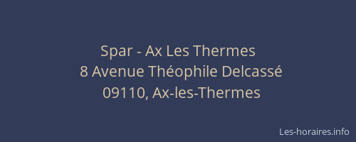 Spar - Ax Les Thermes