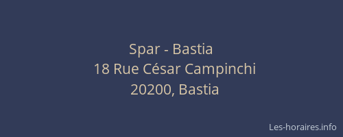 Spar - Bastia