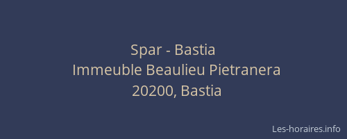 Spar - Bastia