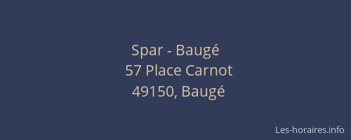 Spar - Baugé