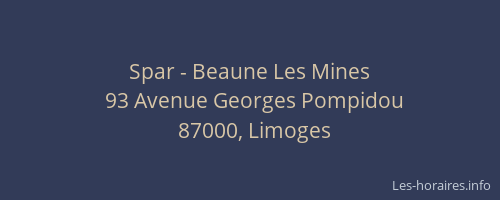 Spar - Beaune Les Mines