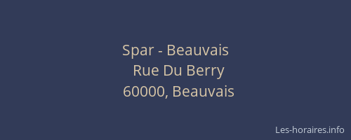 Spar - Beauvais