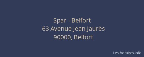 Spar - Belfort