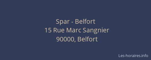Spar - Belfort