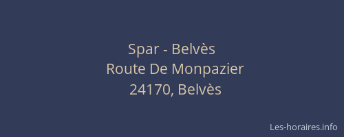 Spar - Belvès