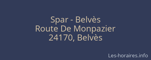 Spar - Belvès