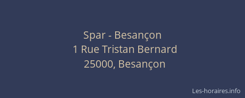 Spar - Besançon