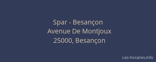 Spar - Besançon