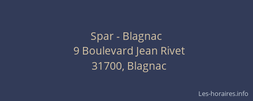 Spar - Blagnac
