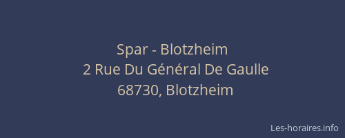 Spar - Blotzheim