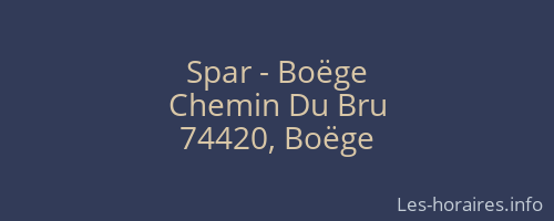 Spar - Boëge