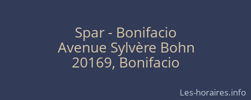 Spar - Bonifacio