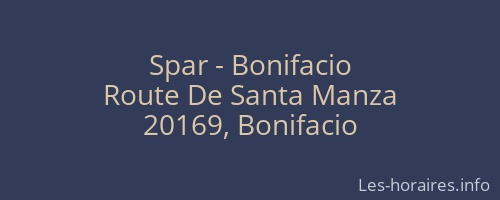Spar - Bonifacio
