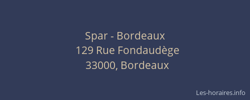 Spar - Bordeaux