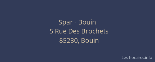 Spar - Bouin