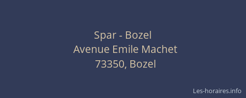 Spar - Bozel
