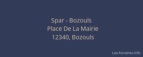 Spar - Bozouls