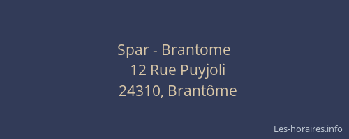 Spar - Brantome