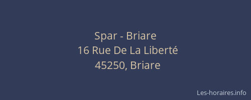 Spar - Briare