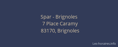 Spar - Brignoles