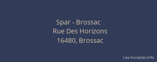 Spar - Brossac