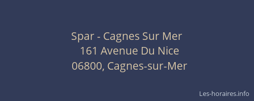 Spar - Cagnes Sur Mer