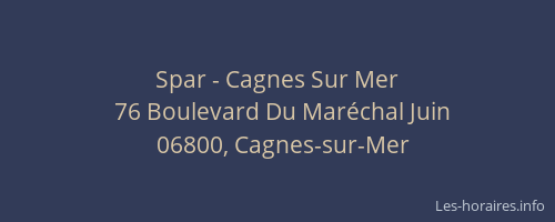 Spar - Cagnes Sur Mer