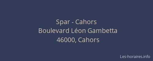 Spar - Cahors
