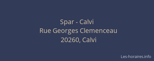 Spar - Calvi