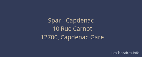 Spar - Capdenac