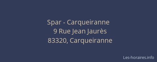 Spar - Carqueiranne