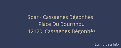 Spar - Cassagnes Bégonhès