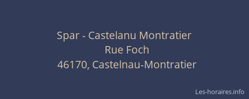 Spar - Castelanu Montratier